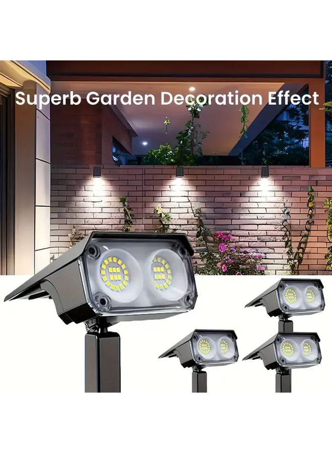 2 Pack Warm White Solar Garden Lights 42 LED IP68 Waterproof 3 Modes Lawn Pathway Decor - Image 5